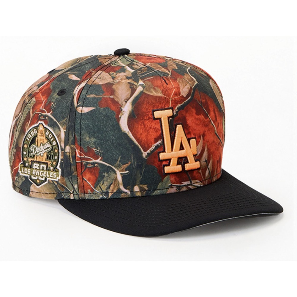 New Era Los Angeles Dodgers 9FIFTY 60Years Orange Leaves A-Frame Snapback Hat